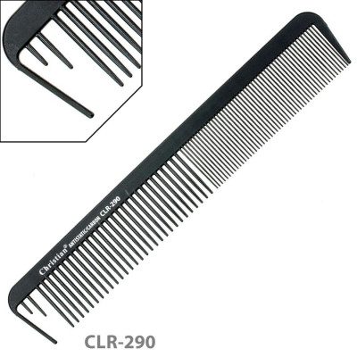 Фото Гребешок для волос карбоновый антистатический средне-мелкозубый Christian CLR-290 Christian
